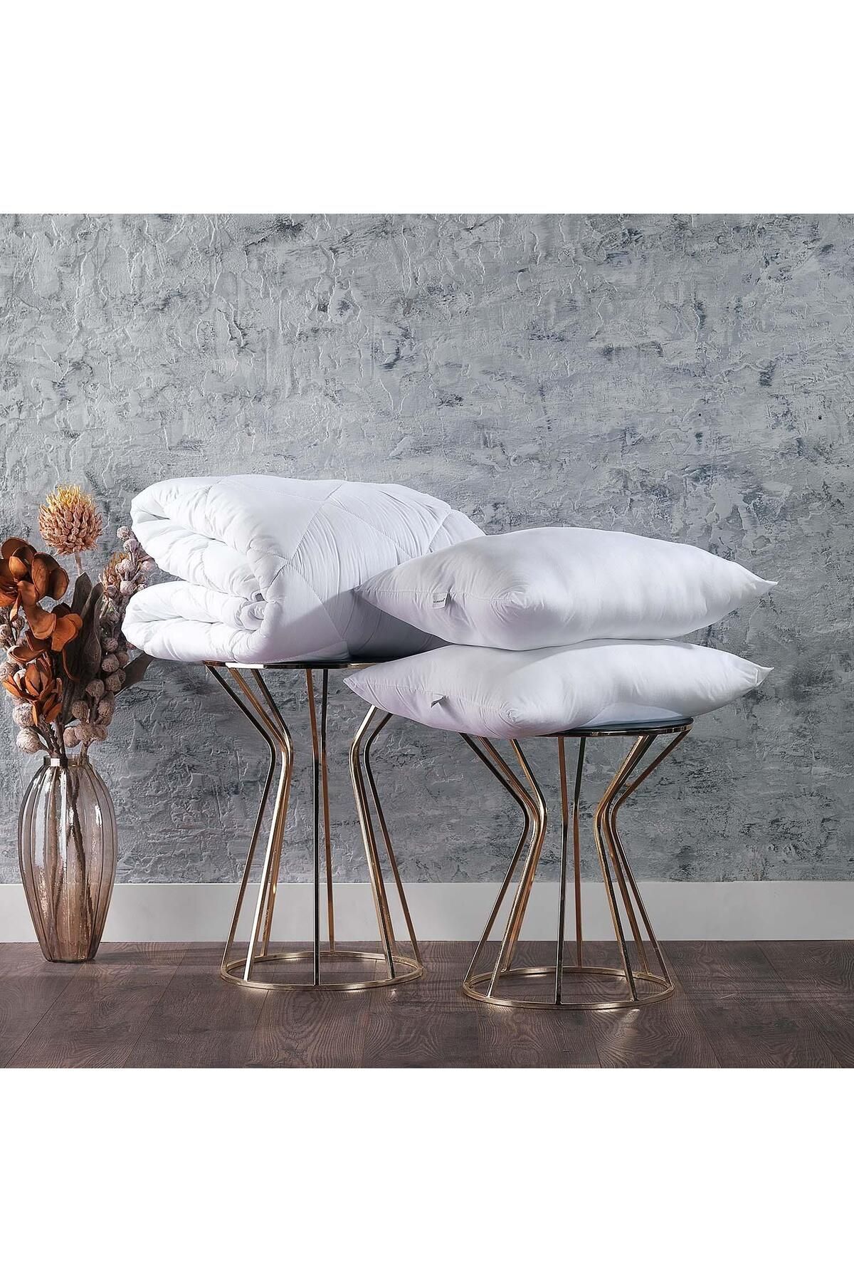 Microfiber Yorgan Yastık Seti Beyaz
