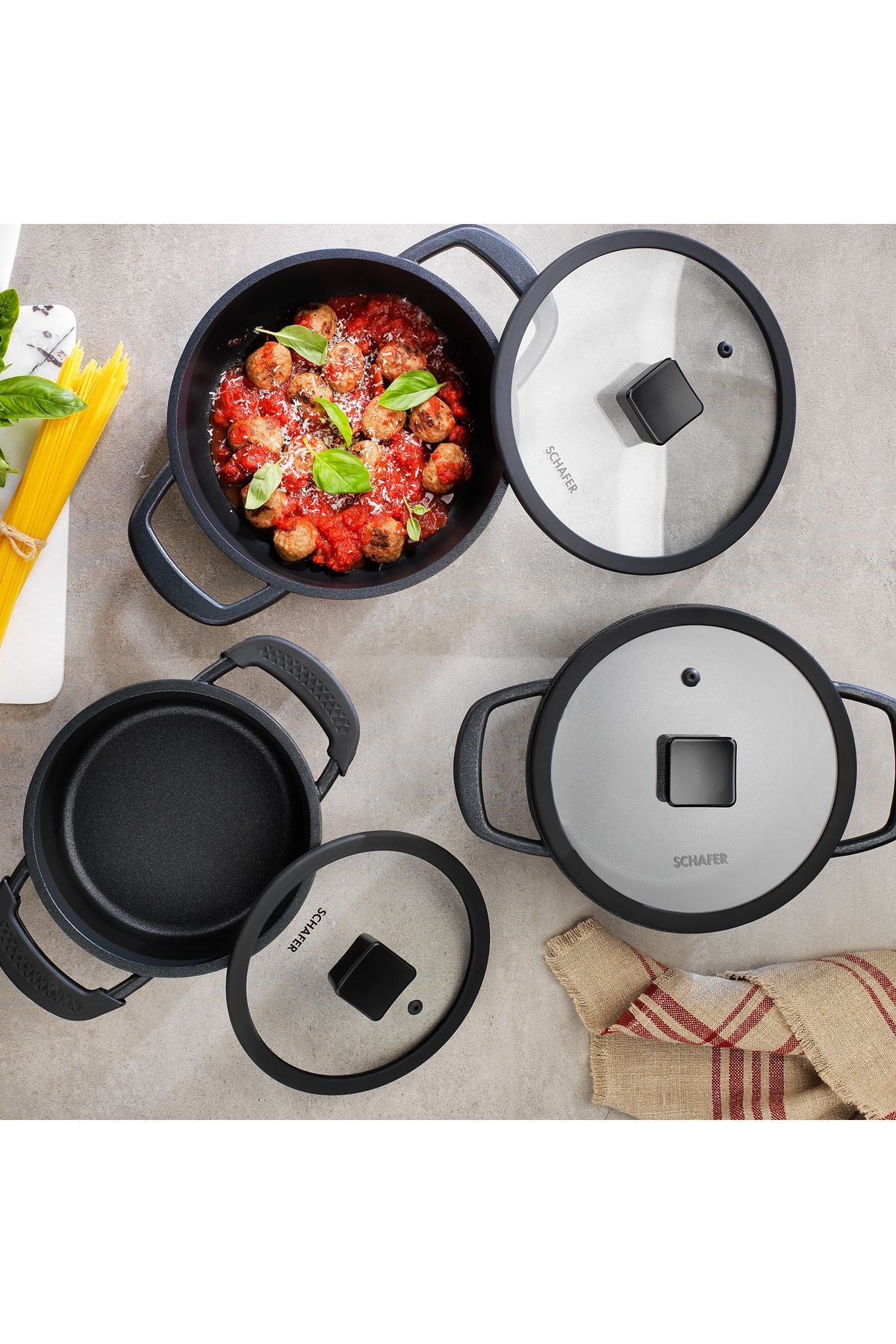 Schafer Hektor 6 Parça Döküm Sahan Seti