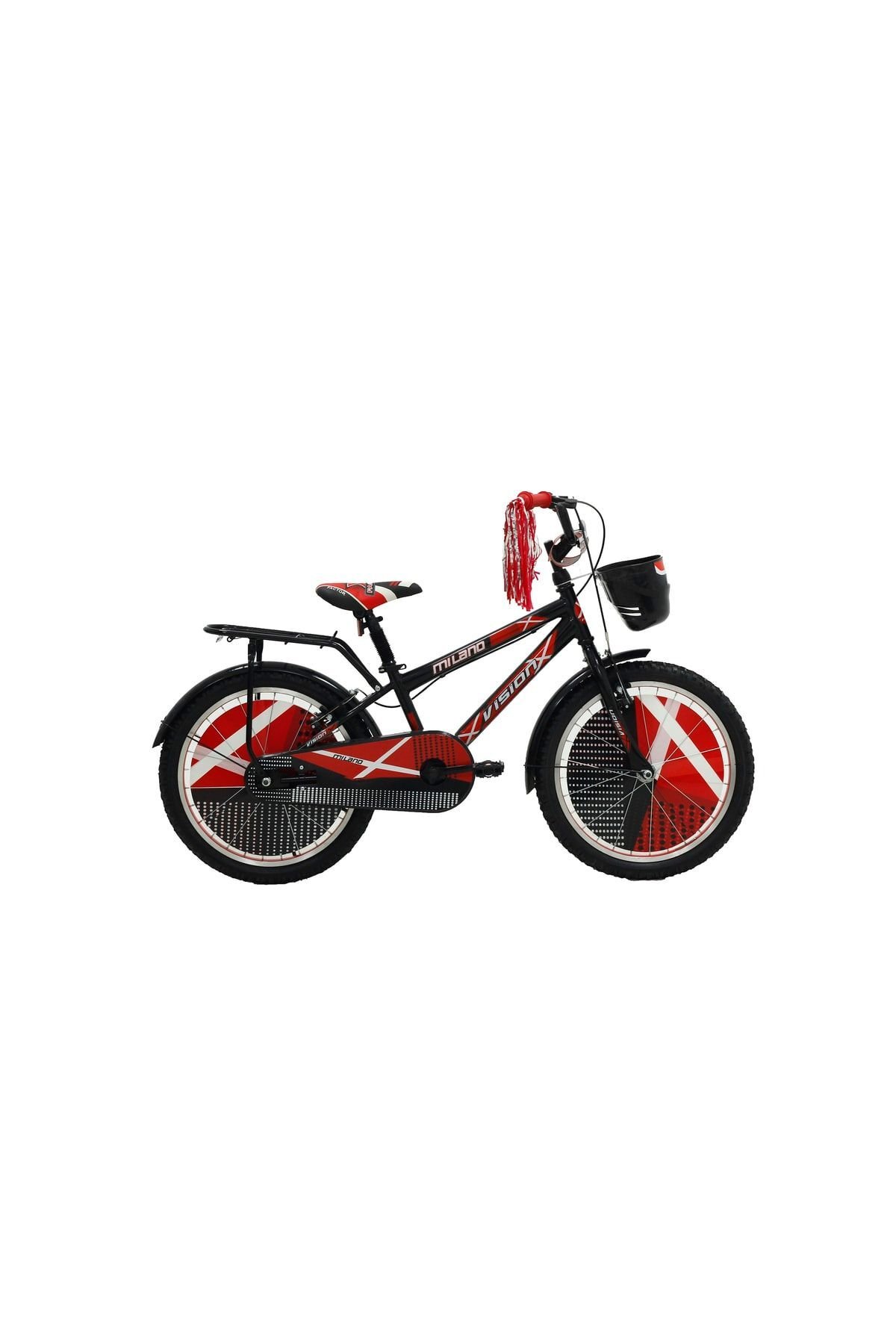 Belderia Milano 20'' Jant Vitessiz V-fren Siyah-kırmızı Çocuk Bisikleti