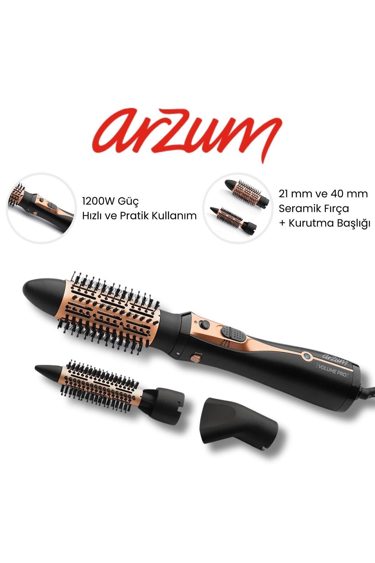 ARZUM AR5063 Volume Pro Hava Üflemeli Saç Düzleştiricisi