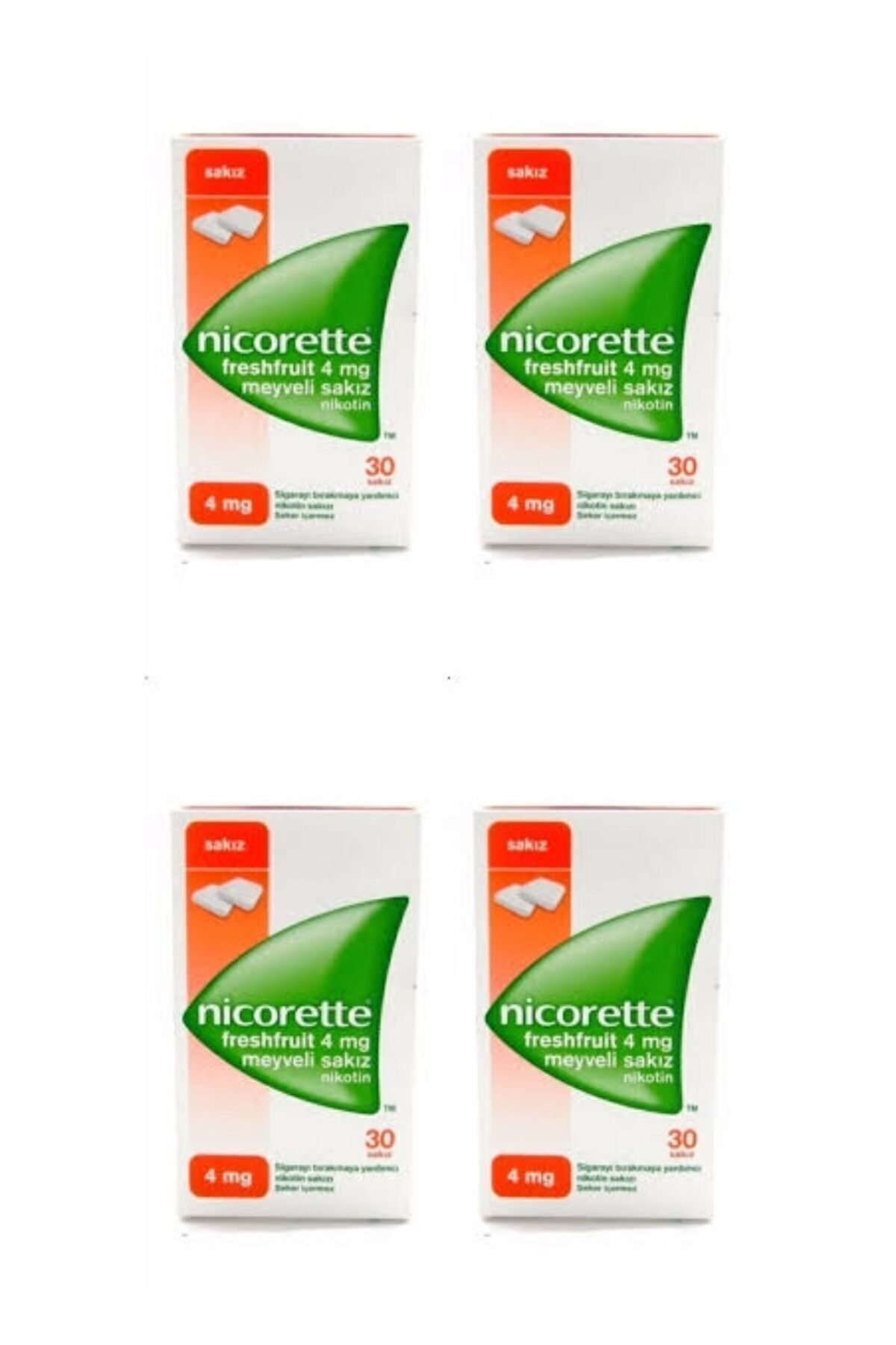 NİKORETTE MEYVELİ 4MG 4LÜ PAKET SAKIZ
