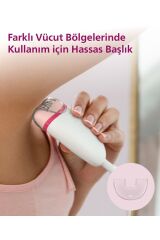 BRE255/05 Kablolu Epilatör,Bacak İçin Kullanım,Işık Özellikli,3 Ek Parçalı,2 Hız Ayarı