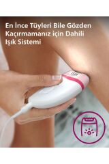 BRE255/05 Kablolu Epilatör,Bacak İçin Kullanım,Işık Özellikli,3 Ek Parçalı,2 Hız Ayarı