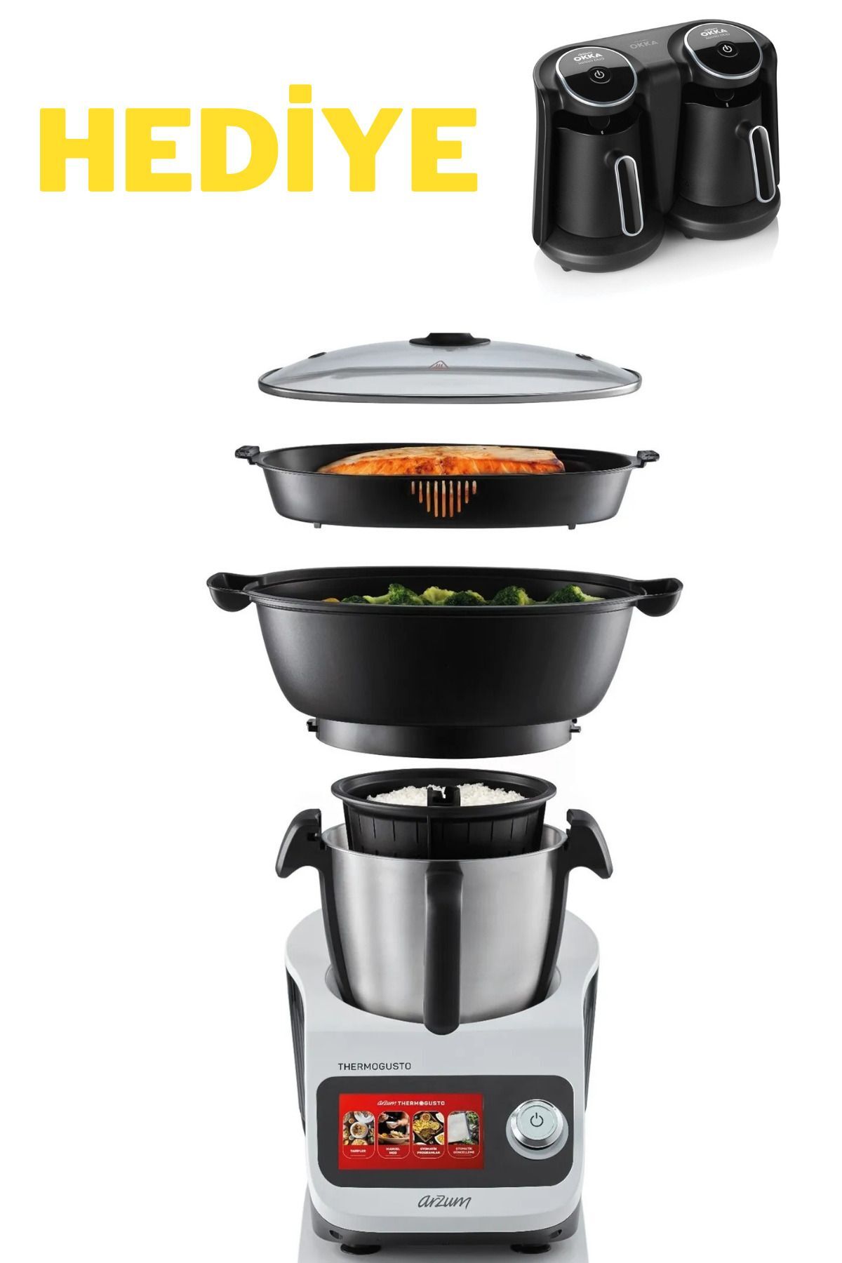 AR1181 Thermogusto Çok Fonksiyonlu Akıllı Mutfak Robotu + Kahve Makinesi Hediye