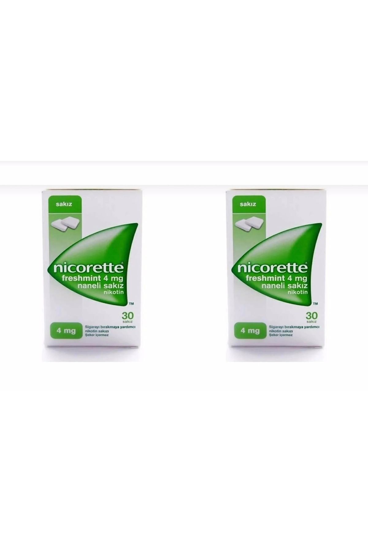 NicoretteE 4mg Naneli Nikotin Sakızı 30lu 2 KUTU