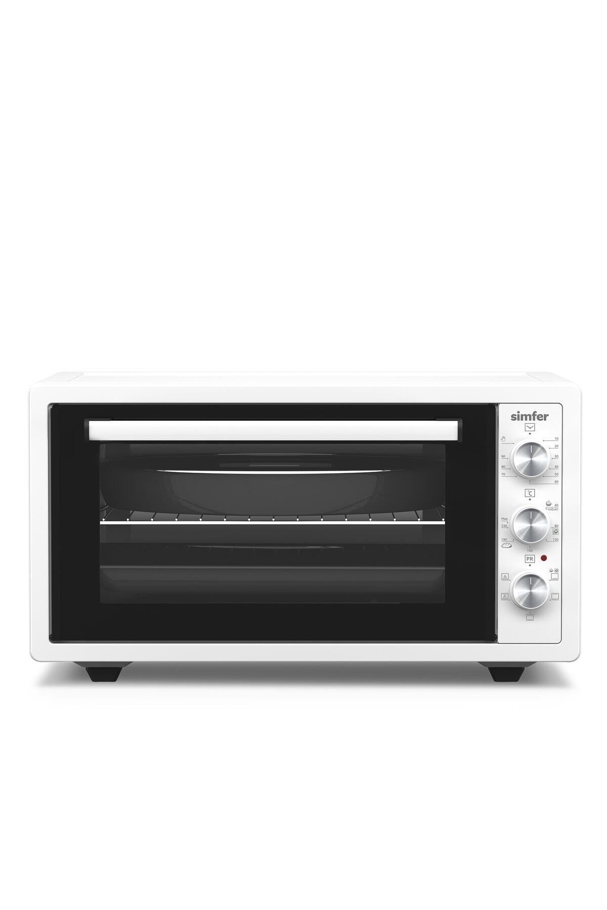 4552 Fırın Çift Camlı 45 l Beyaz Midi Turbo