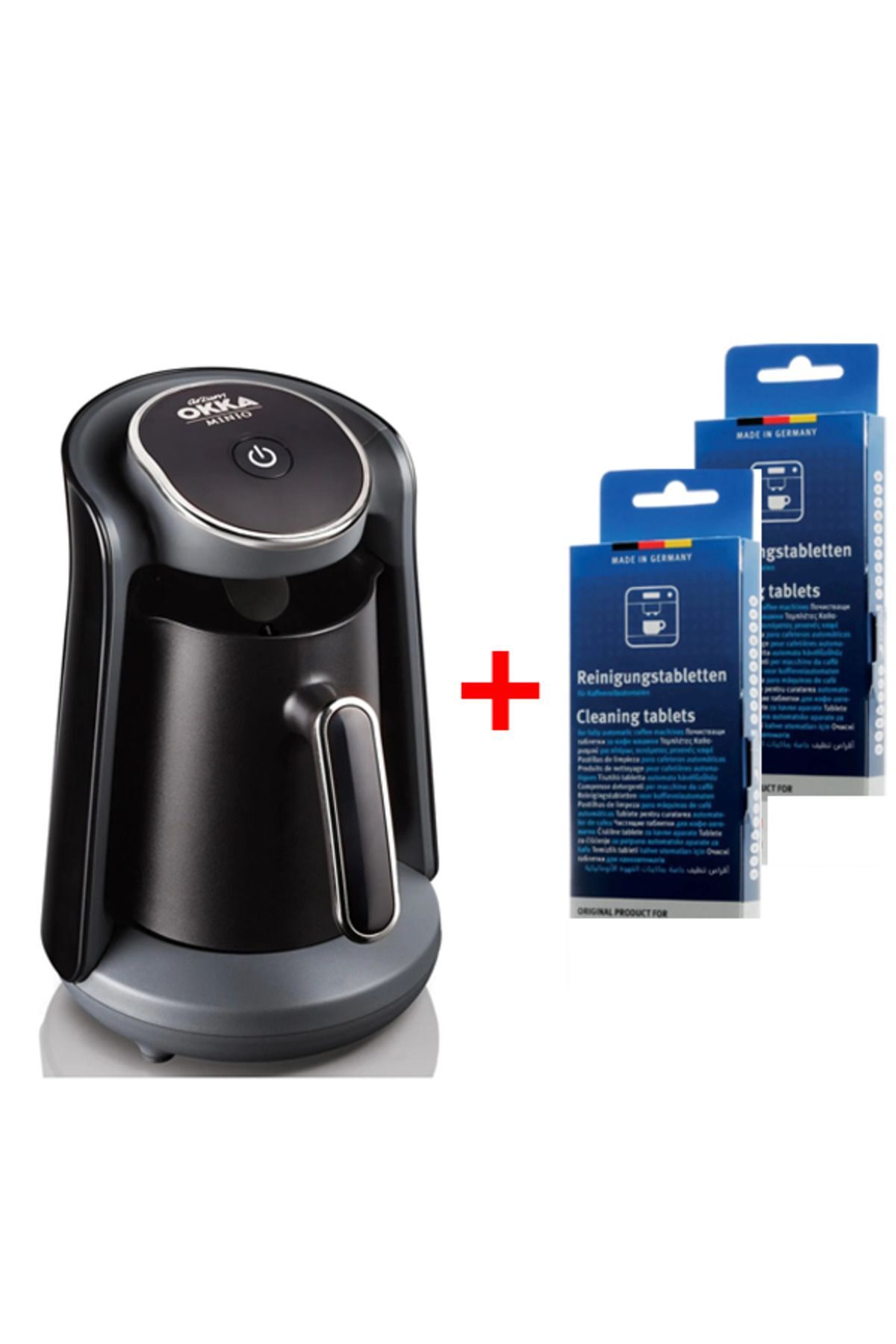 Okka Minio Ok004 Krom Türk Kahve Makinesi + 2 Adet Kahve Ve Espresso Makinesi Temizleyici Tablet