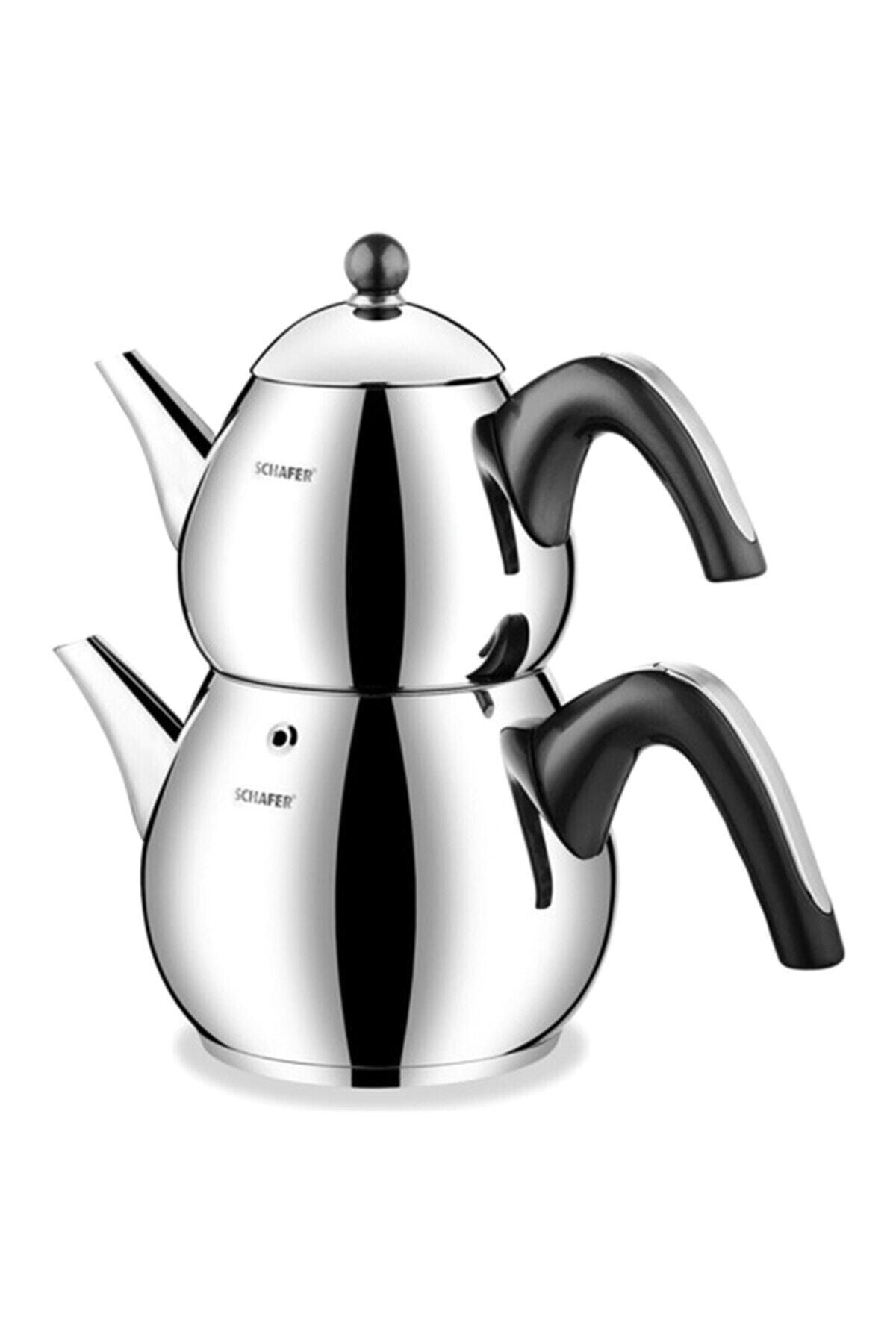Siyah Tea Chef Orta Çaydanlık Takım 4 Parça