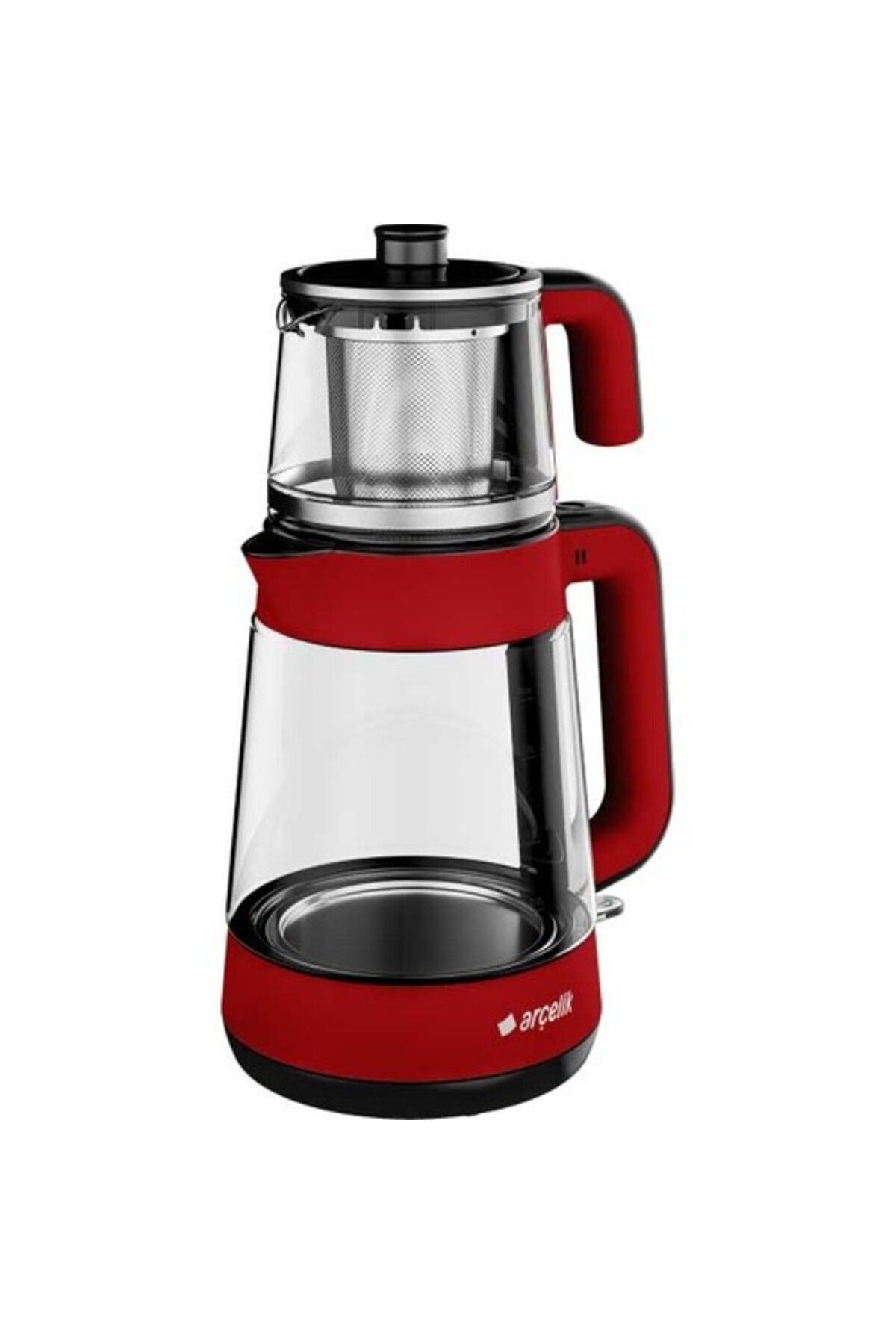 CM 6964 K Resital 1900 W Cam Demlikli Çay Makinesi - Kırmızı