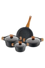 Lincoln 7 Parça Tencere Seti Mat Siyah