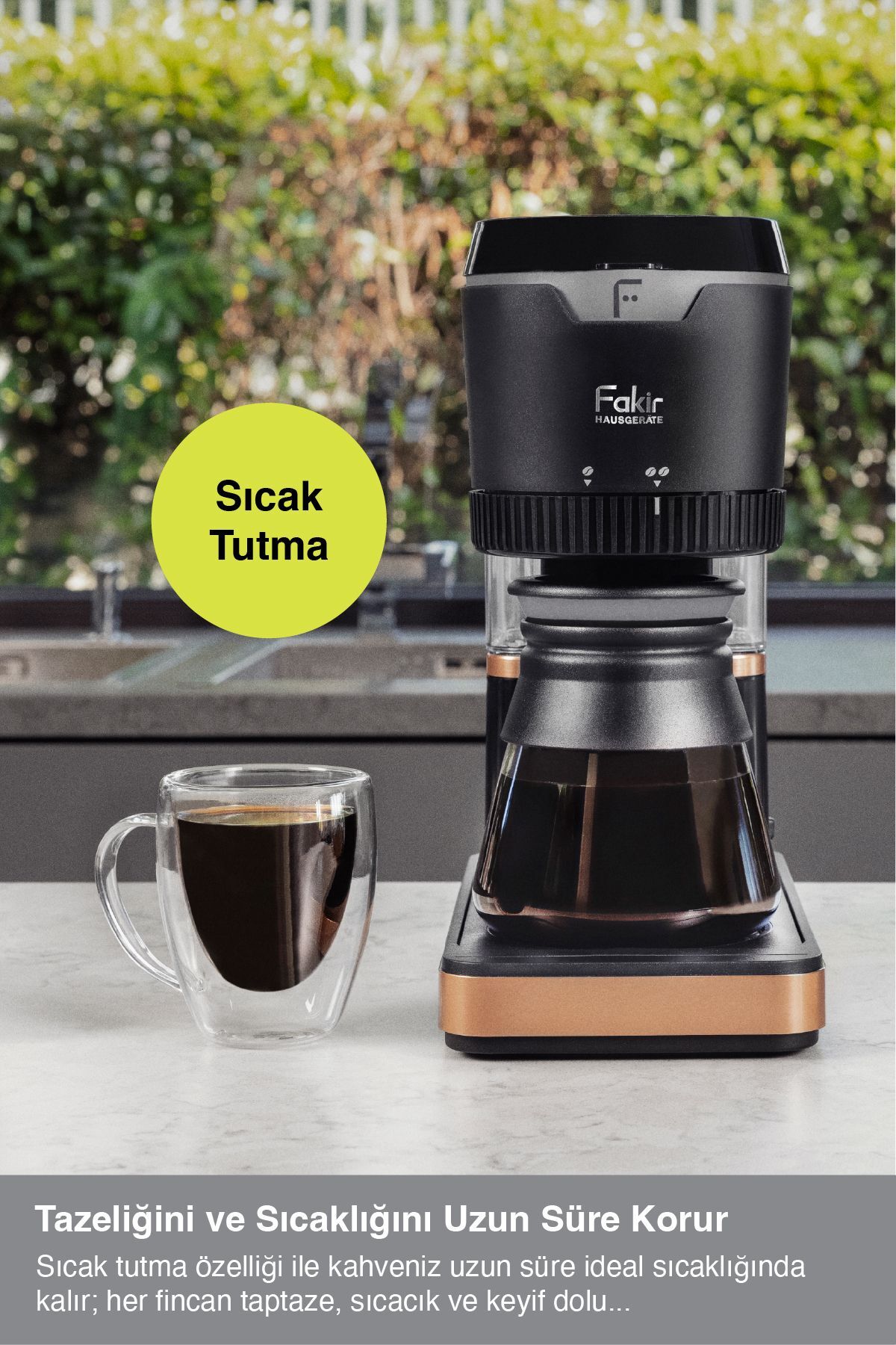 Aroma Gourmet Filtre Kahve Makinesi Siyah Bakır