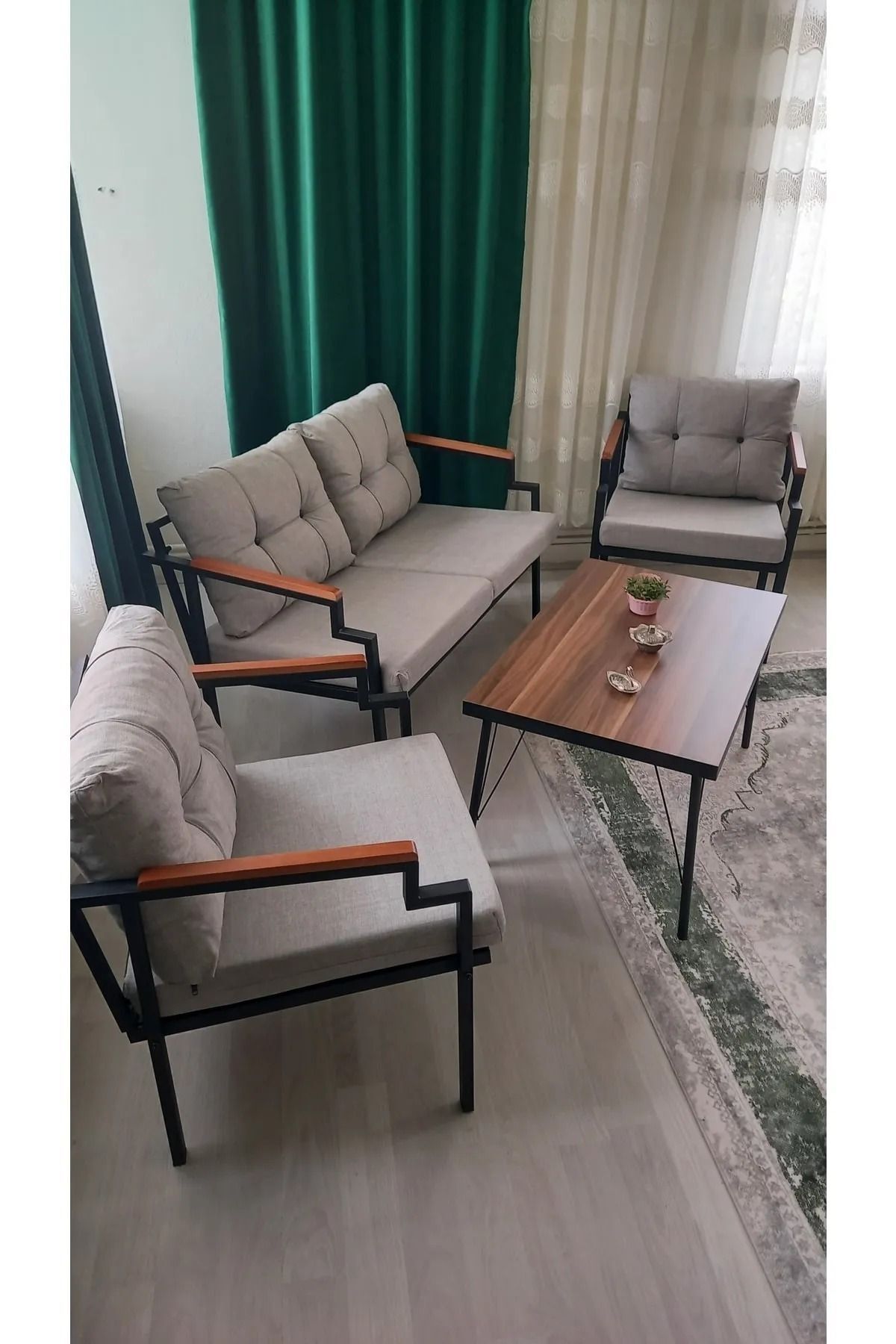 Balkon, Bahçe, Ofis Ve Her Yerde Kullanabileceğiniz 2 1 1 Takım Sehpa
