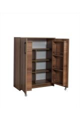 Çok Amaçlı 2 Kapaklı Tekerlekli Mutfak Kiler Erzak Dolabı 92x120x52cm