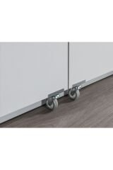Çok Amaçlı Beyaz 2 Kapaklı Tekerlekli Mutfak Kiler Erzak Dolabı 92x120x52cm