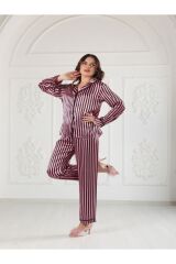 Ikili Saten Gecelik Pijama Takımı