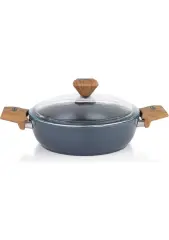 Schafer Fiesta Siyah 24 cm Seramik Basık Tencere