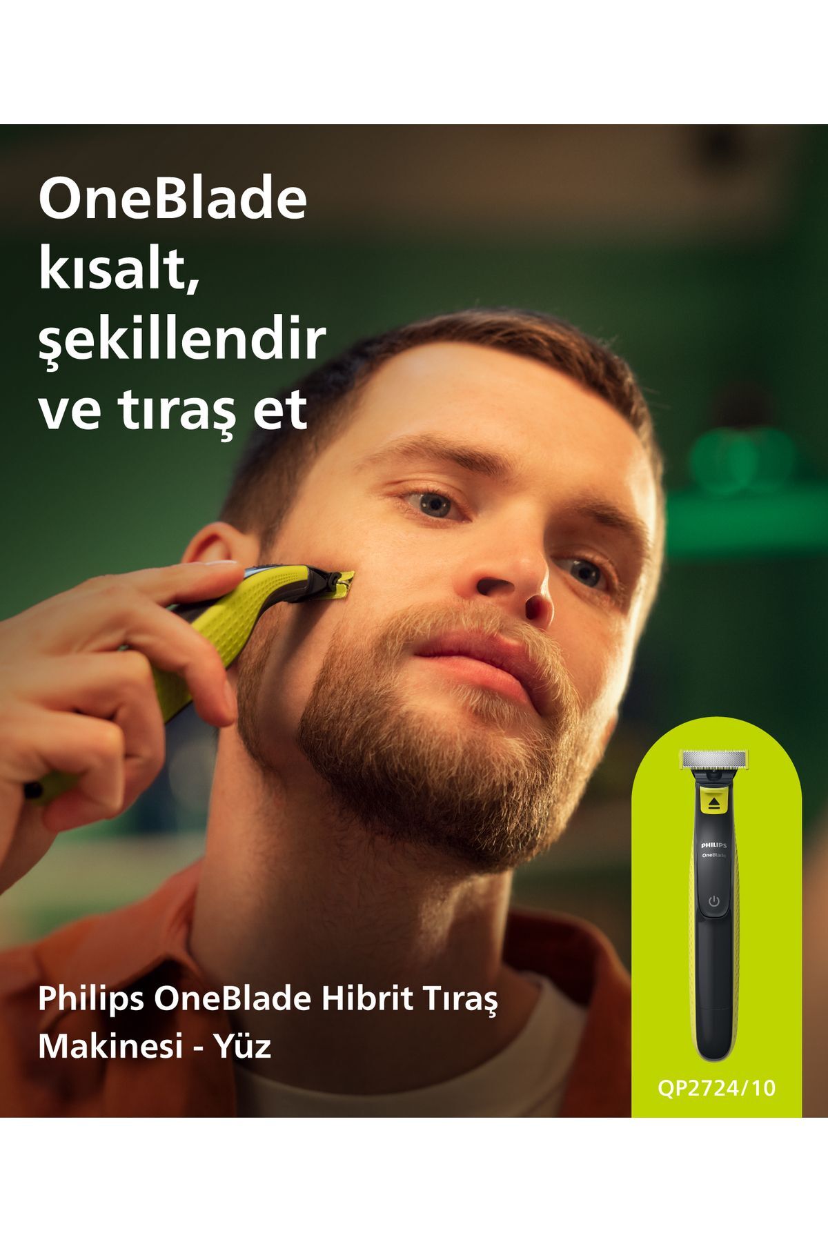 Qp2724/10 Oneblade Yüz Şekillendirici