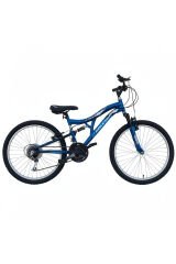 Hector 24 Jant 21 Vites Çift Amortisörlü Dağ Bisikleti Azur Mavi