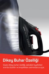 AR6020 Pressa 2400Watt Seramik Taban Buharlı Ütü,Şok Buhar