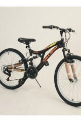 Hector 26 Jant 21 Vites Çift Amortisörlü Dağ Bisikleti Siyah Turuncu Sarı
