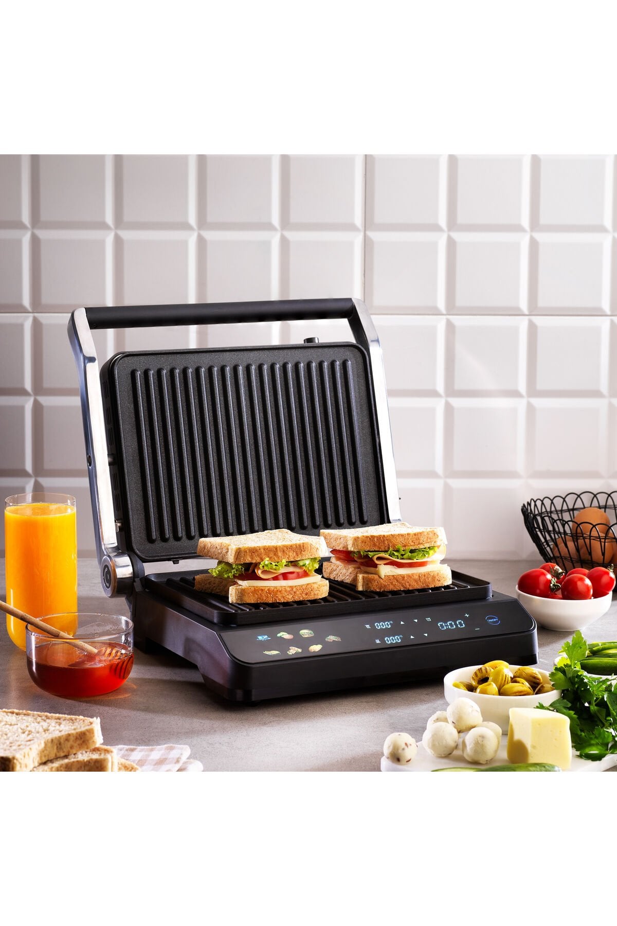 DigiChef Izgara ve Tost Makinesi-Inox