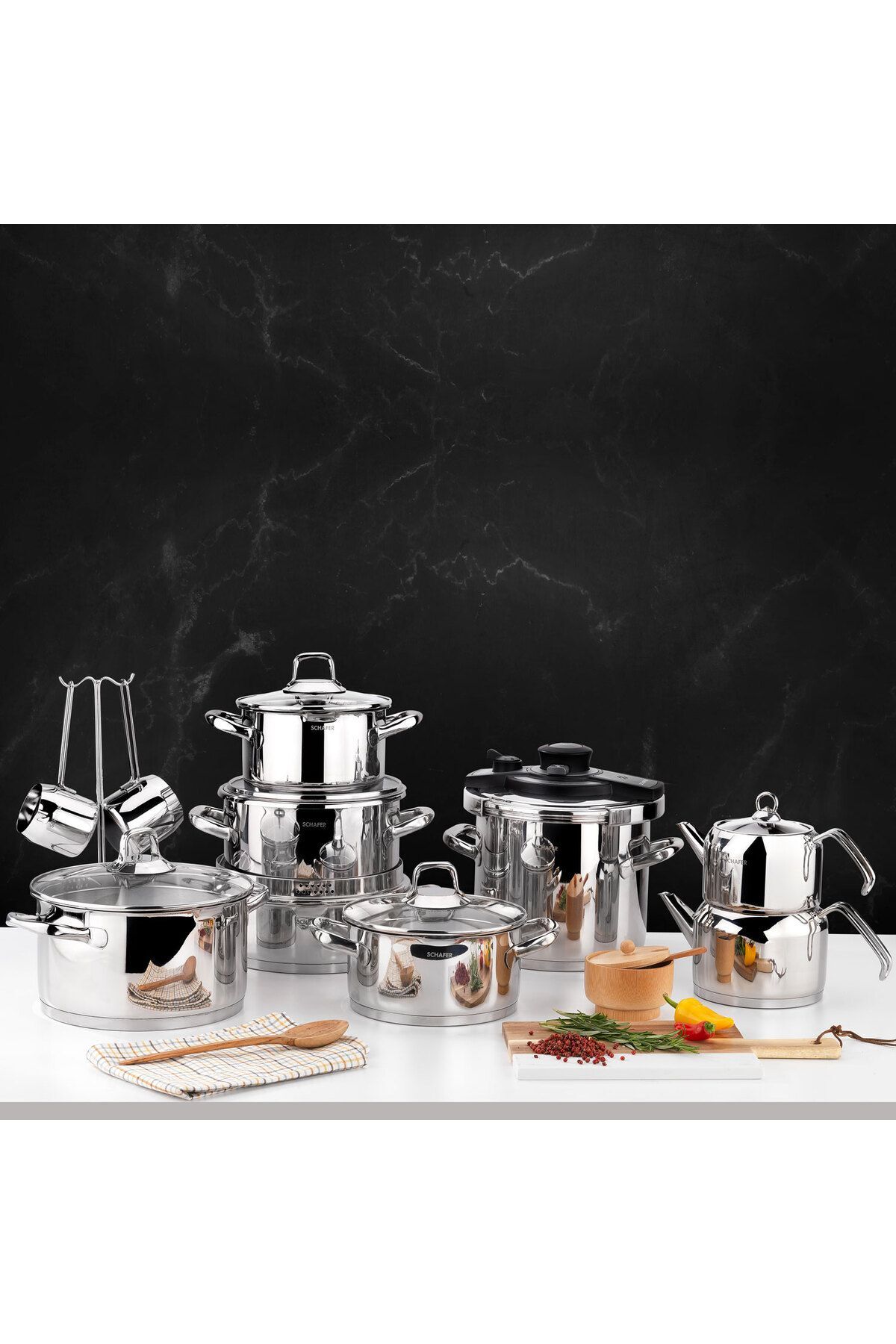 Jewel Çelik Çeyiz Seti 18 Parça-ınox