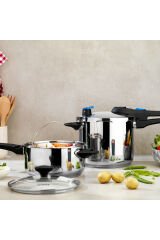 Gusto Chef 2 Li Düdüklü Tencere Seti 4+7 L 4 Parça-Inox01