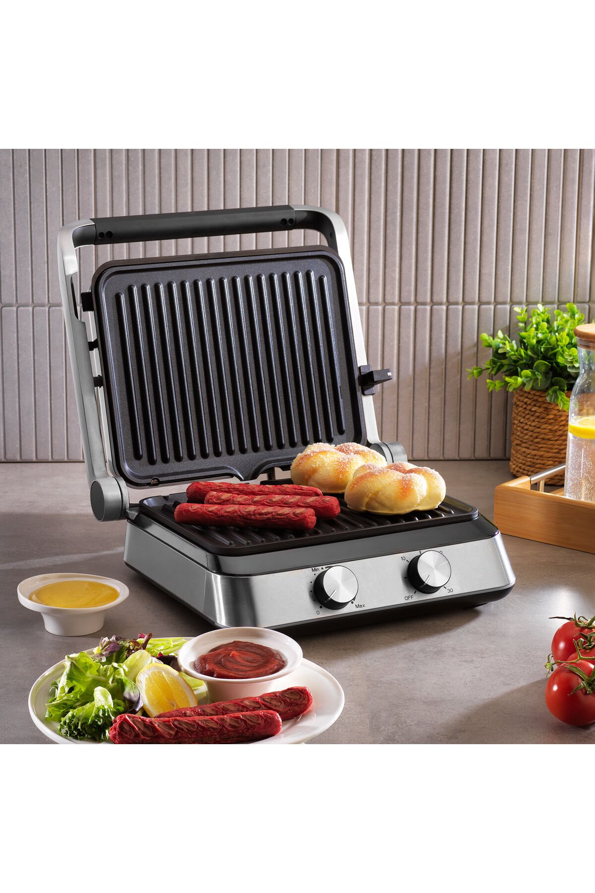 Profi Toast Tost ve Izgara Makinesi-Inox