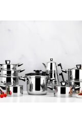 Premium Çelik Çeyiz Seti 18 Parça-Inox