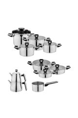 Premium Çelik Çeyiz Seti 18 Parça-Inox