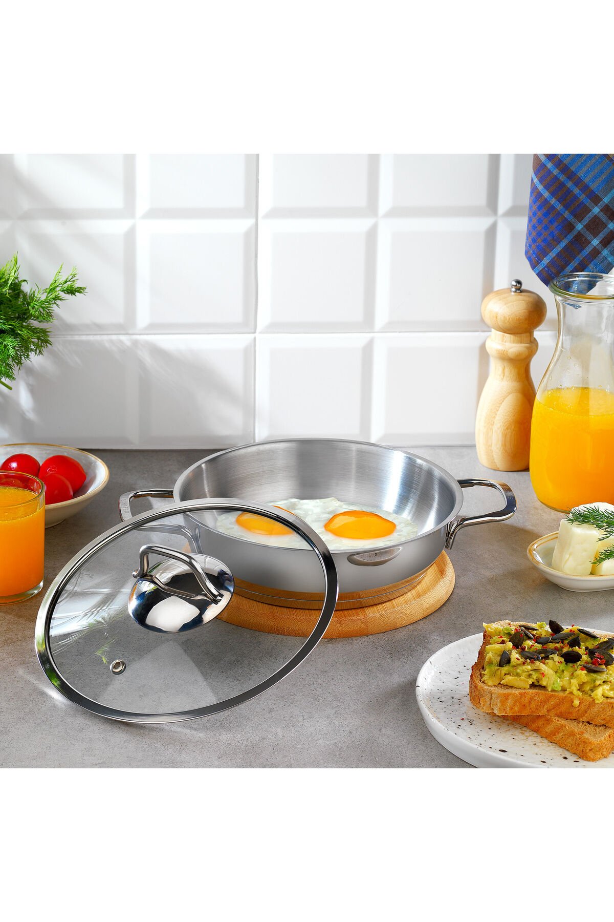 Held Çelik Sahan 20 Cm 2 Parça-Inox (Kapaklı)