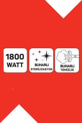 AR4351 HydroSteam Buharlı Temizleyici ve Leke Çıkarıcı 1800 W, 4 Farklı Mod, Gri