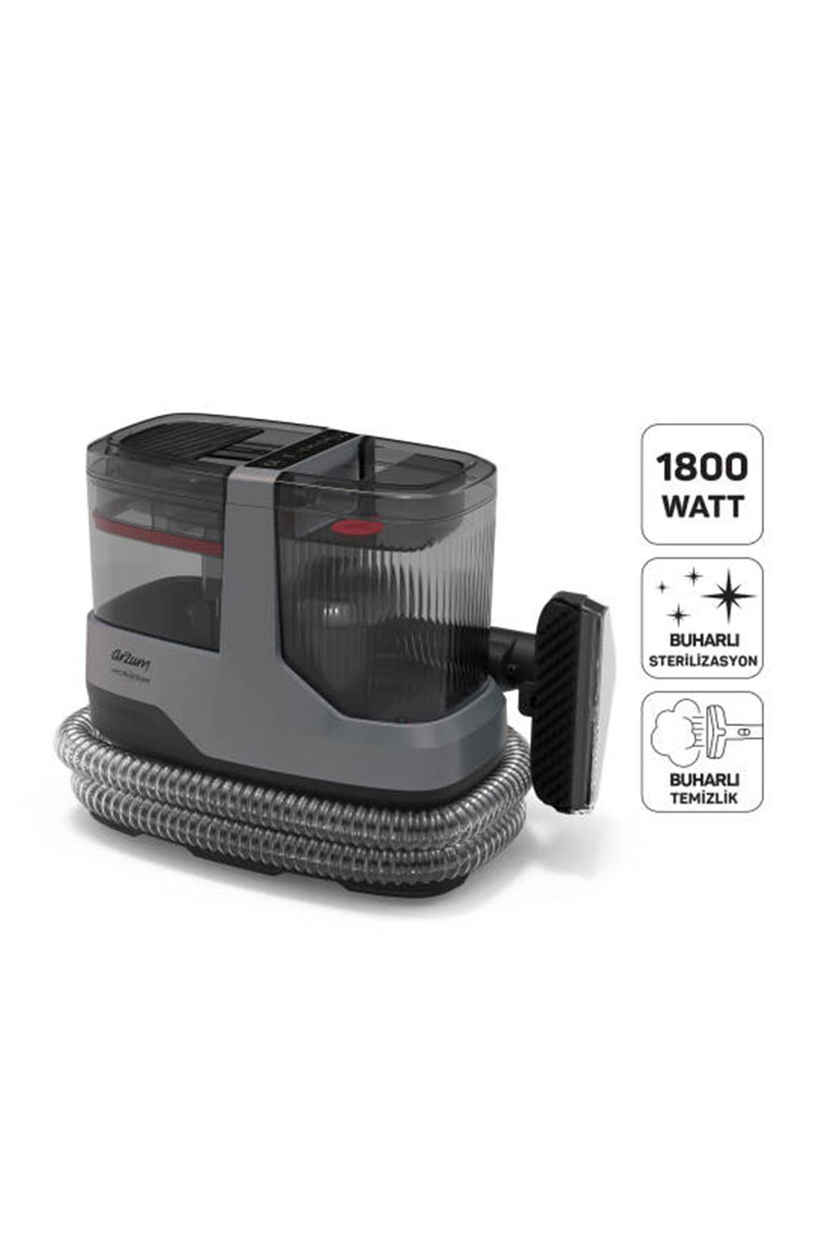 AR4351 HydroSteam Buharlı Temizleyici ve Leke Çıkarıcı 1800 W, 4 Farklı Mod, Gri