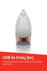AR6048 SteamArt Plus Buhar Kazanlı Ütü 3000W, 1.5 L Su Tankı, Gri