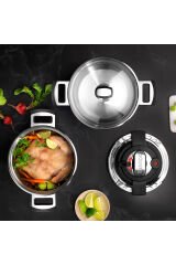 İn-Safe 2 li Düdüklü Tencere Seti 4 Parça-Siyah