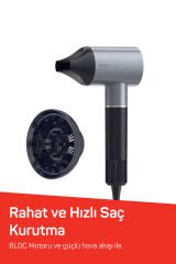 AR5169 Revolution Profesyonel İyonlu Saç Kurutma Makinesi 1600W, BLDC Motoru, Platin Gri