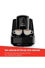OK0040 Okka Elite Türk Kahvesi Makinesi Bol Köpüklü Közde Lezzeti, 2 Fincan Kapasiteli, Krom