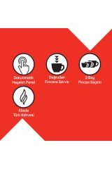 OK0040 Okka Elite Türk Kahvesi Makinesi Bol Köpüklü Közde Lezzeti, 2 Fincan Kapasiteli, Krom