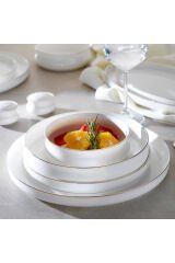 Superfine Bone Lumiere Yemek Takımı 56 Parça-Gold