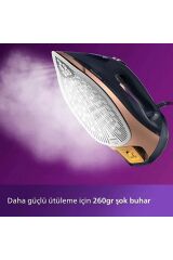 Philips 7500 Serisi Buharlı Ütü, 3200W, 55 g/dk Sürekli Buhar, SteamGlide Elite, 260 g Şok Buhar, DST7510/80