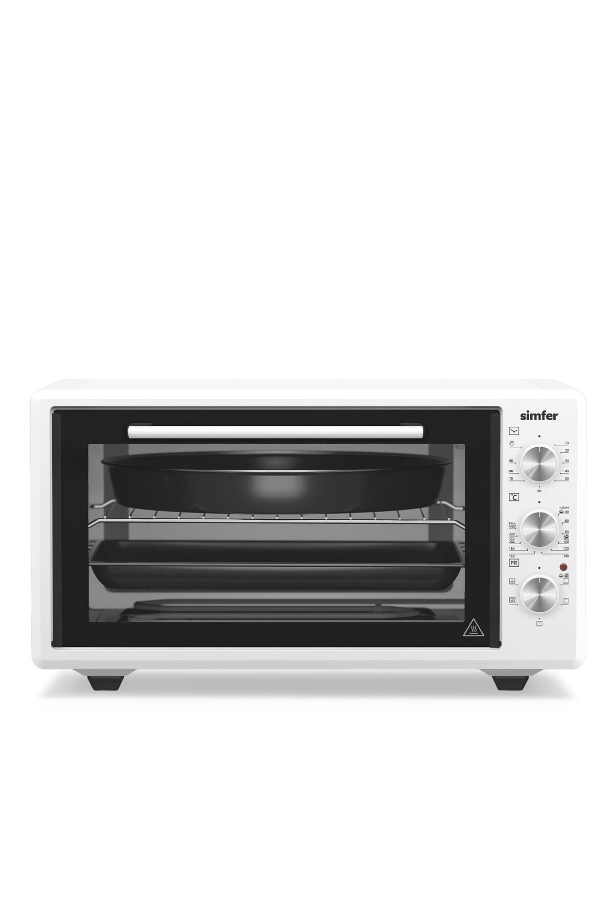 4546 Beyaz 45 LT Turbo Fan Mini/Midi Fırın - 6 Fonksiyon, Yoğurt Yapma & Buz Çözme Özellikli