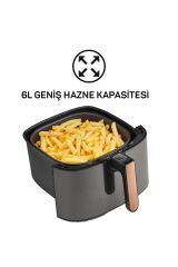 AR2074(AR2091)-G Airtasty XL Yağsız Fritöz Airfryer, 6 Litre Kapasite, Gümüş