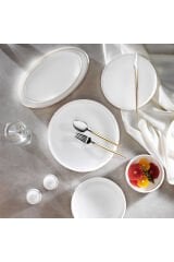 Superfine Bone Lumiere Yemek Takımı 56 Parça-Gold