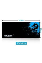 Oyuncu Mouse Pad Rakoon Desenli Mavi-siyah Oyuncu Mouse Pad 70x30 Cm Kaymaz Dikişli 1 Kalite