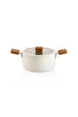 Ceramoni Seramik Derin Tencere 20 Cm-krem