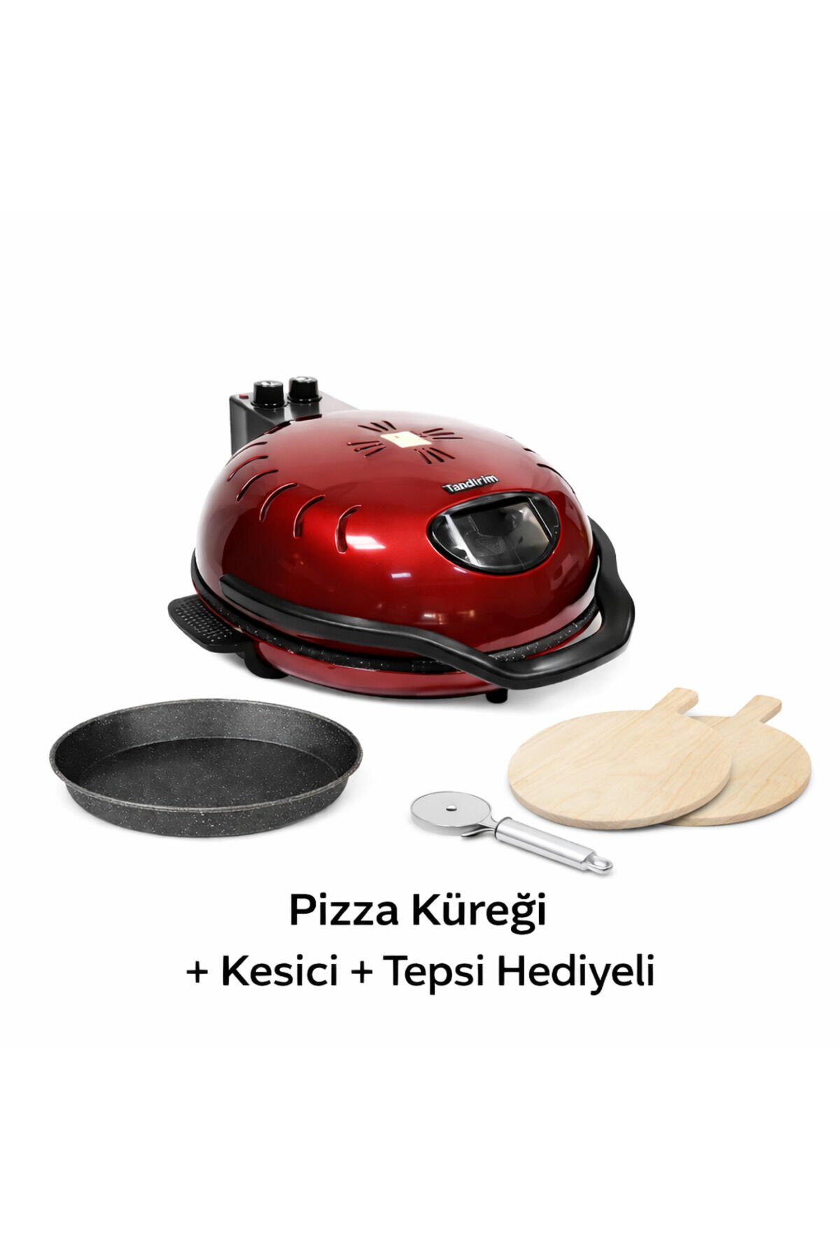 1500W Bordo Pizza ve Ekmek Pişirme Makinesi