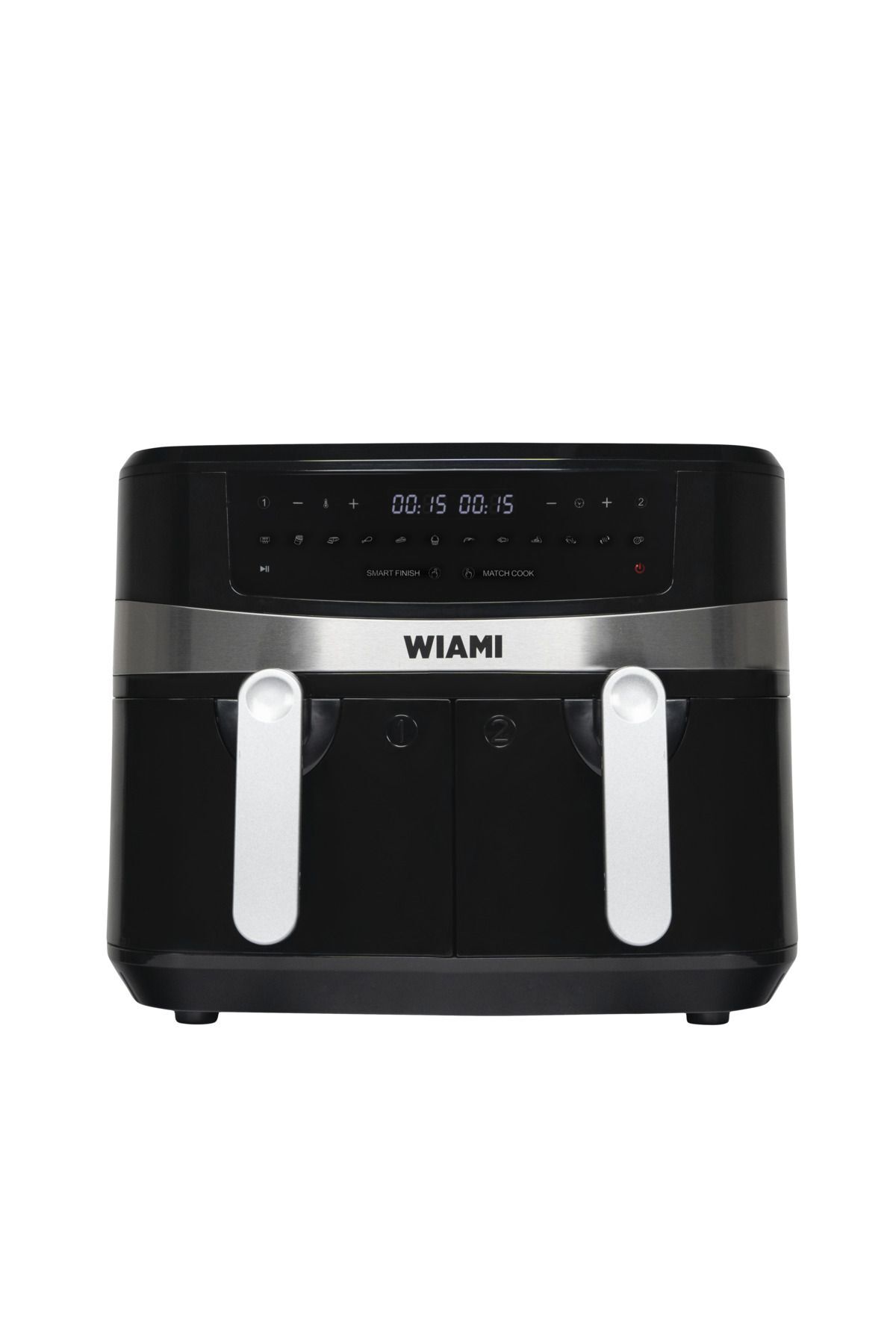 Wiami 9 Litre Çift Sepetli Akıllı Air Fryer - Siyah, Geniş Kapasiteli Fritöz