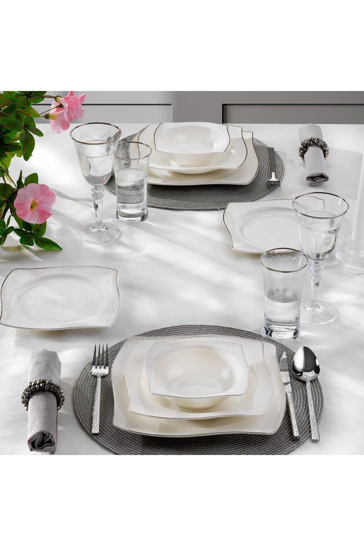 Bety Yemek Takımı 48 Parça - Platin