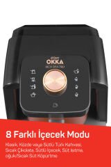 OK0020 Okka Rich Spin Pro Türk Kahvesi Makinesi 5 Fincan, 8 Farklı Mod, Taşma Önleyici Sistem, Bakır