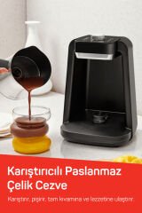 OK0020 Okka Rich Spin Pro Türk Kahvesi Makinesi 5 Fincan, 8 Farklı Mod, Taşma Önleyici Sistem, Bakır